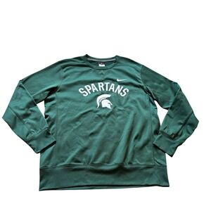 Nike Michigan State Crewneck Sweatshirt Green White Mens Large